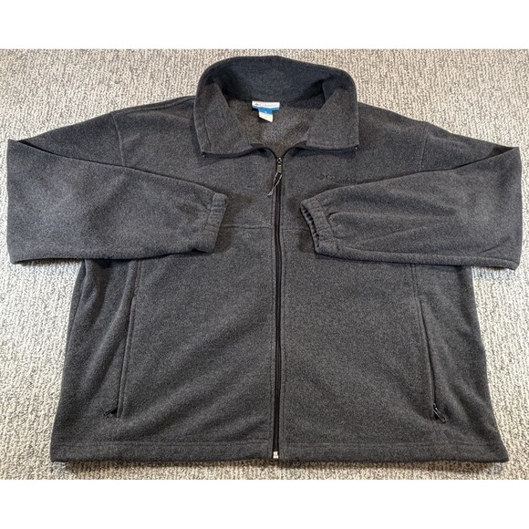Columbia Other - Columbia Jacket Mens XL Gray Full Zip Fleece Zip‎ Pockets Outdoor Warm Camp